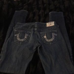 True Religion skinny jeans w embellished pockets